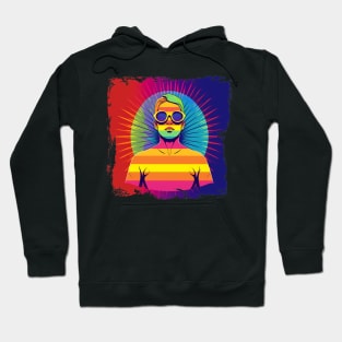 Colourful LGBT design for Pride Month: celebrate diversity and acceptance. Hoodie